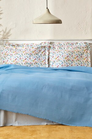 Noya 100% Cotton Double Pique Set Blue 200. 22. 14. 0023 - Karaca Home