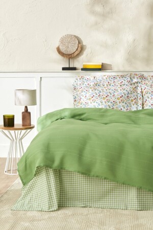 Noya 100% Cotton Single Pique Set Green - Karaca Home