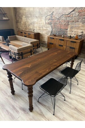 Ntconcept Solid Wood Lathe Leg Table 85x120cm - Ntcollection