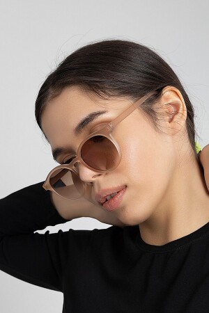 Nude Round Bone Case Damen-Sonnenbrille PL22KG544 - Polo55