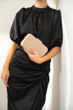 Nude Satin Women's Evening Dress Wedding Bag - Roza Canta