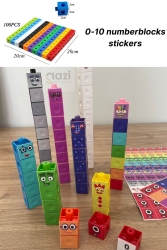 MNZ-مجموعات الأرقام 100 قطعة تعادل الكوبات الرياضية - Snapcubes / 0-10 الملصقات غازينومبربلوكس - Gazi Kırtasiye
