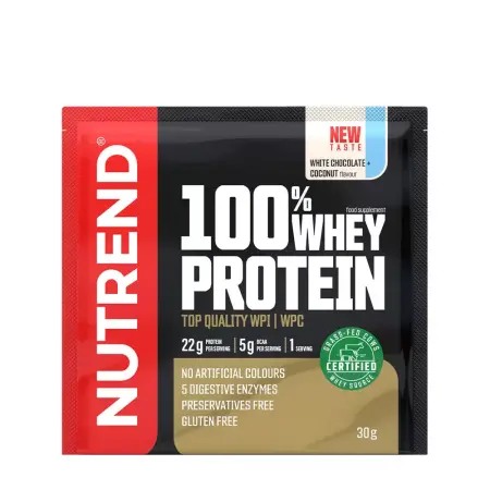 Nutrend 100% Whey Protein (30 g, White Chocolate Coconut) - Nutrend