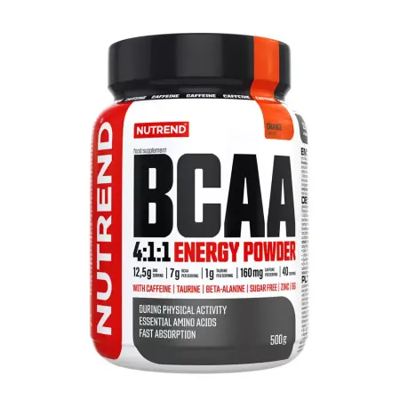 Nutrend BCAA 4:1:1 Energy Powder (500 g, Orange) - Nutrend