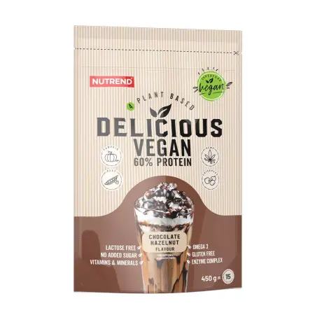 Nutrend Delicious Vegan Protein (450 g, Chocolate Hazelnut) - Nutrend