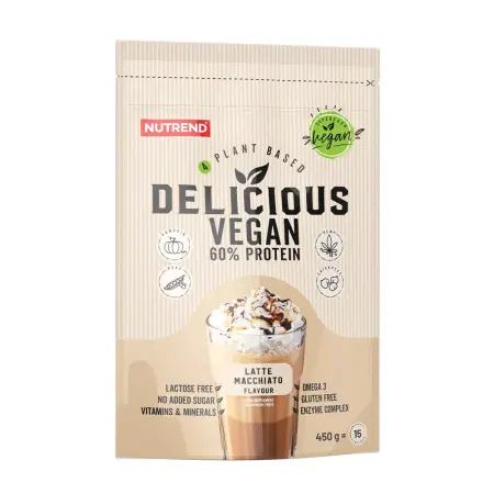 Nutrend Delicious Vegan Protein (450 g, Latte Macchiato) - Nutrend