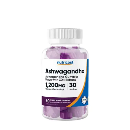 Nutricost Ashwagandha Gummies 1200 mg (60 Gummies, Mixed Berry) - Nutricost