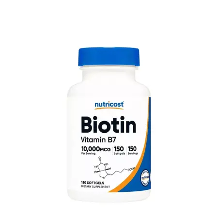 Nutricost Biotin with Coconut Oil 10,000 mcg (150 Softgels) - Nutricost