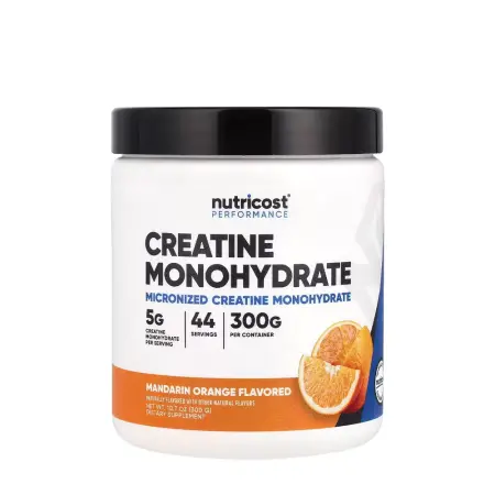 Nutricost Creatine Monohydrate Powder (300 g, Mandarin Orange) - Nutricost