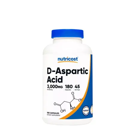 Nutricost D-Aspartic Acid Capsules (180 Capsules) - Nutricost