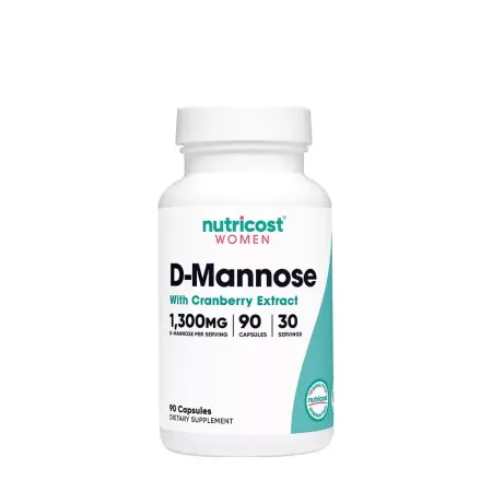 Nutricost D-Mannose with Cranberry Extract for Women 1300 mg (90 Capsules) - Nutricost