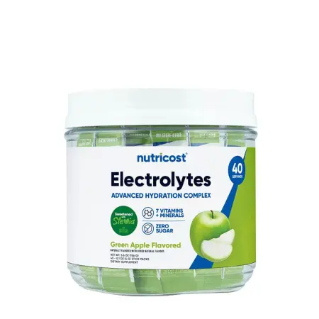 Nutricost Electrolytes Hydration Stick Packs (156 g, Green Apple) - Nutricost