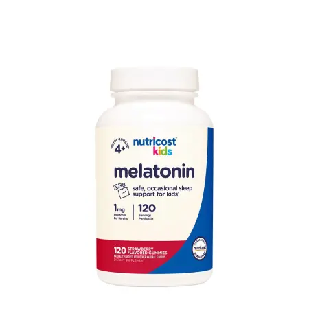 Nutricost Kids Melatonin Gummies (120 gummies, Strawberry) - Nutricost