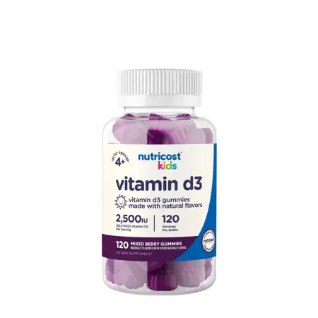 Nutricost Kids Vitamin D3 Gummies (120 gummies, Mixed Berry) - Nutricost
