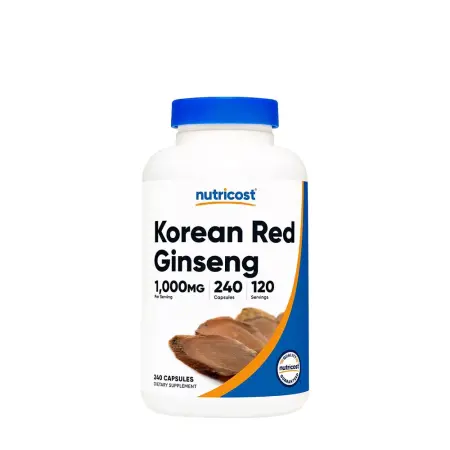 Nutricost Korean Red Ginseng (240 Capsules) - Nutricost