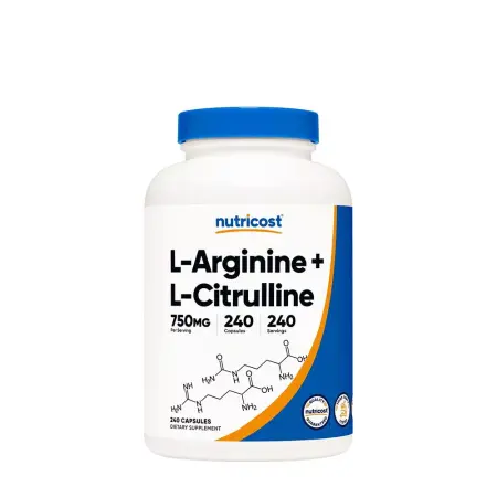 Nutricost L-Arginine L-Citrulline Complex Capsules (240 Capsules) - Nutricost