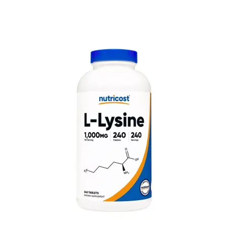 Nutricost L-Lysine Tablets (240 Tablets) - Nutricost