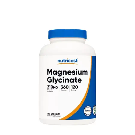 Nutricost Magnesium Glycinate 210 mg (360 Capsules) - Nutricost