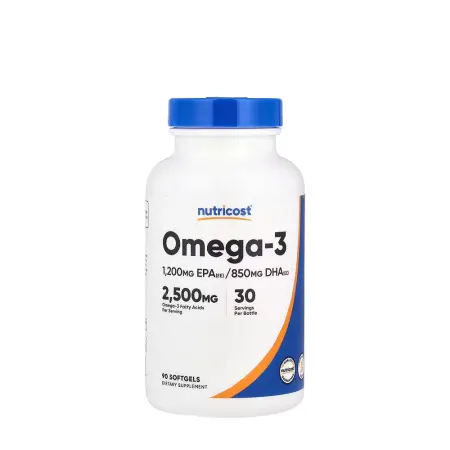 Nutricost Omega-3 2500 mg (90 Softgels) - Nutricost