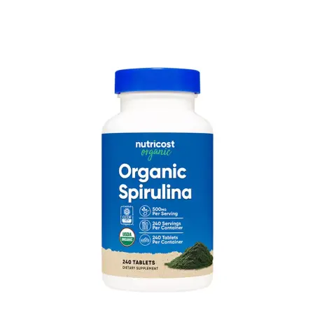 Nutricost Organic Spirulina (240 Tablets) - Nutricost