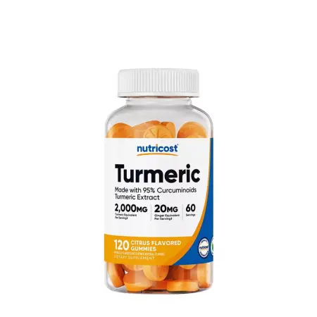 Nutricost Turmeric Gummies 2,000 mg (120 gummies, Lemon) - Nutricost