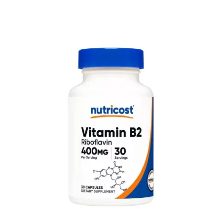 Nutricost Vitamin B2 Riboflavin 400 mg (30 Capsules) - Nutricost