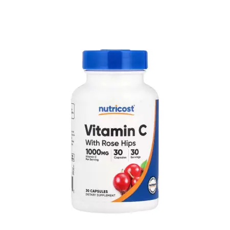 Nutricost Vitamin C with Rose Hips Capsules (30 Capsules) - Nutricost
