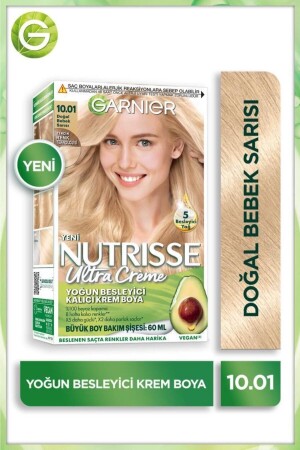 Nutrisse Intensive Nourishing Permanent Cream Hair Dye 10. 01 Natural Baby Yellow - Garnier
