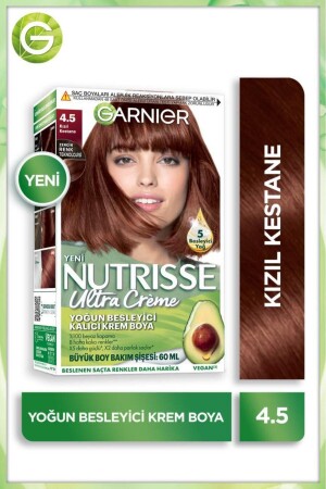 Nutrisse Intensive Nourishing Permanent Cream Hair Dye 4. 5 rote Kastanien - Garnier