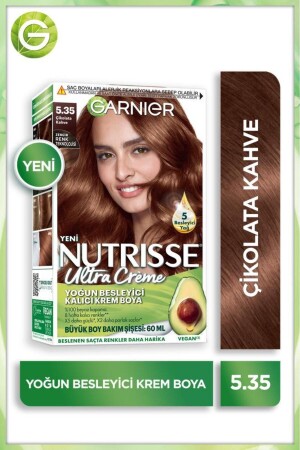 Nutrisse Intensive Nourishing Permanent Cream Hair Dye 5. 35 Schokoladenbraun - Garnier