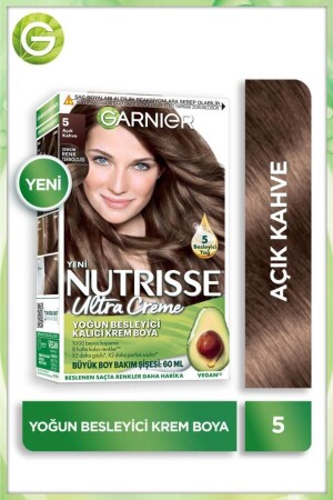 Nutrisse Intensive Nourishing Permanent Cream Hair Dye 5 Hellbraun - Garnier