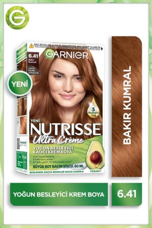 Nutrisse Intensive Nourishing Permanent Cream Hair Dye 6. 41 Copper Brunette - Garnier