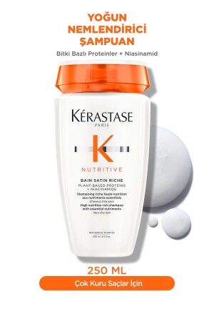 Nutritive Bain Satin Riche Intense Moisturizing Shampoo 250 ml - Kerastase