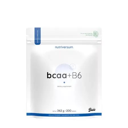 Nutriversum BCAA + B6 - BASIC (200 Tablets, Unflavored) - Nutriversum