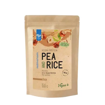Nutriversum Pea & Rice Vegan Protein - VEGAN - NEW (500 g, Hazelnut) - Nutriversum