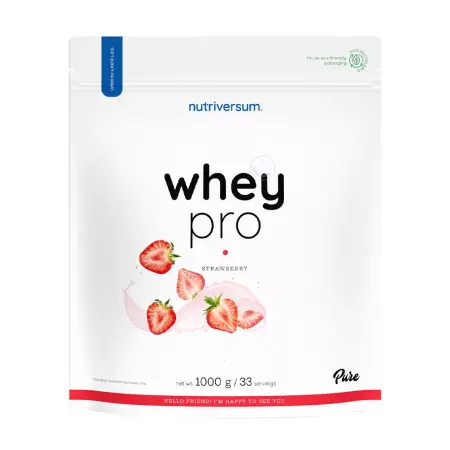 Nutriversum Whey PRO - PURE (1000 g, Strawberry) - Nutriversum