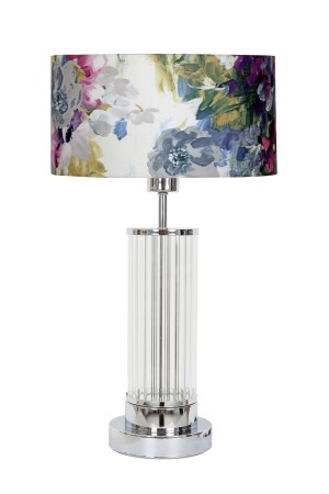Nuuk Noa Chrome Plated Detailed Modern Glass Lampshade Rose Pattern NNKABJ35 - Vinner