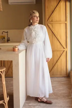 -مُثيل (روفل) -فستان أبيض - Nuuwears