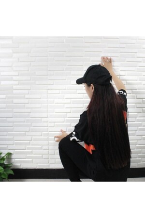 Nw55 White Opaque Self Adhesive Wall Panel 3d Wallpaper - Renkli Duvarlar