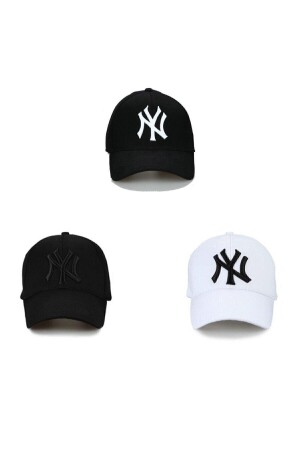Ny New York 3'lü Unisex Set Şapka Siyah NY SET - QUATEX