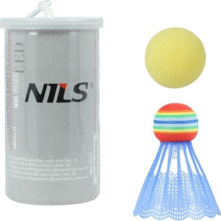 Nylon badminton shuttlecock Nils NBL6092, 1 pc., with ball - Nils
