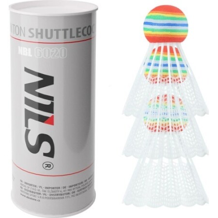 Nylon badminton shuttlecocks Nils NBL6020, 3 pcs. - Nils