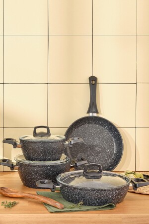 Oasis-s Blue Star 7 Piece Granite Cookware Set 600. 15. 01. 1426-1 - Emsan