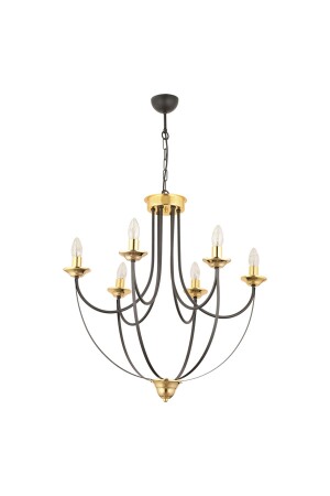Obito 6-Piece Black Gold Modern Pendant Lamp Bedroom Retro Living Room Chandelier 3693-06-GD - Apliqa