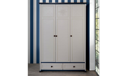 Ocean 3 Door Wardrobe - Cadde Yıldız