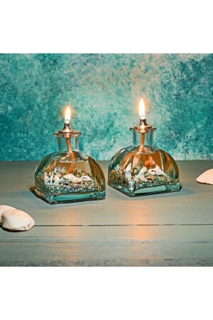 Ocean Green Decorative Oil Lamp Candle Set of 2 R-13212 - impeRiums
