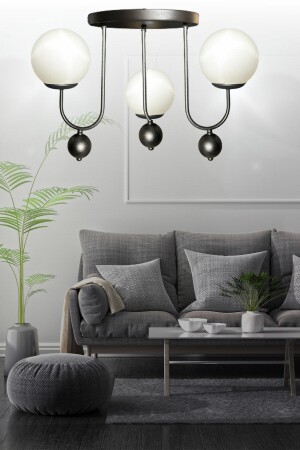 Ocean Triple Pendant Chandelier - Premium Chandelier - Living Room - Hall - Bedroom - Kitchen Ota-L3 - VEDA AVİZE