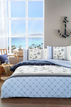 Oceanic Single Duvet Cover Set PR-EVTEKSTILI-58485500697 - FLORETTA