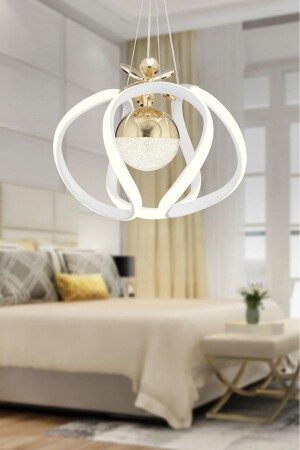 Octopus Pendant Lamp Gold White Bulk Led Chandelier - Ey-El Tasarim