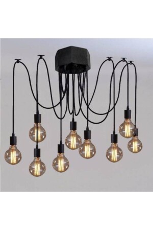 Octopus Spider 9-Piece Handmade Chandelier ZMR16 - Zümra Ahşap